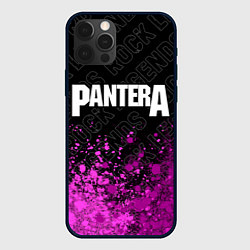 Чехол для iPhone 12 Pro Pantera rock legends: символ сверху, цвет: 3D-черный