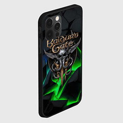 Чехол для iPhone 12 Pro Baldurs Gate 3 black blue neon, цвет: 3D-черный — фото 2