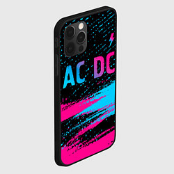 Чехол для iPhone 12 Pro AC DC - neon gradient: символ сверху, цвет: 3D-черный — фото 2