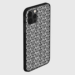 Чехол для iPhone 12 Pro Черный паттерн, цвет: 3D-черный — фото 2