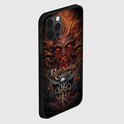 Чехол для iPhone 12 Pro Baldurs Gate 3 logo demon, цвет: 3D-черный — фото 2