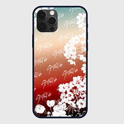 Чехол для iPhone 12 Pro Stray Kids flowers, цвет: 3D-черный