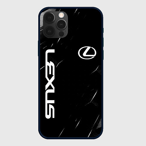 Чехол iPhone 12 Pro Lexus - minimalism / 3D-Черный – фото 1
