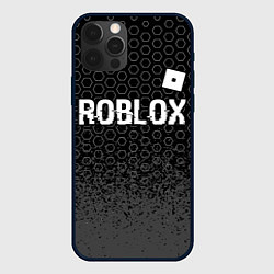 Чехол iPhone 12 Pro Roblox glitch на темном фоне: символ сверху