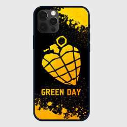 Чехол для iPhone 12 Pro Green Day - gold gradient, цвет: 3D-черный