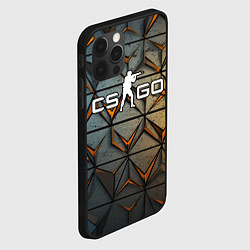 Чехол для iPhone 12 Pro CSGO объемные плиты, цвет: 3D-черный — фото 2