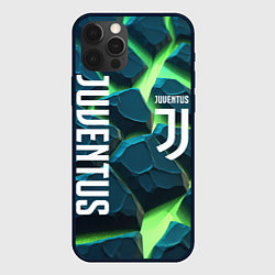 Чехол для iPhone 12 Pro Juventus green neon, цвет: 3D-черный