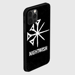 Чехол для iPhone 12 Pro Nightwish glitch на темном фоне, цвет: 3D-черный — фото 2