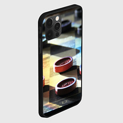 Чехол для iPhone 12 Pro Игра шашки, цвет: 3D-черный — фото 2