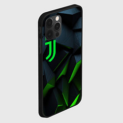 Чехол для iPhone 12 Pro Juventus black green logo, цвет: 3D-черный — фото 2