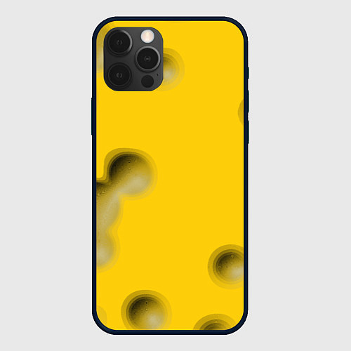 Чехол iPhone 12 Pro Сырная плоскость / 3D-Черный – фото 1