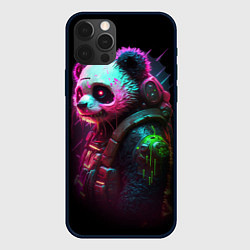 Чехол для iPhone 12 Pro Cyberpunk panda, цвет: 3D-черный