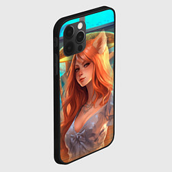 Чехол для iPhone 12 Pro Аниме девушка лиса, цвет: 3D-черный — фото 2