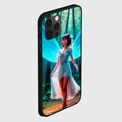 Чехол для iPhone 12 Pro Девушка фея в дремучем лесу, цвет: 3D-черный — фото 2