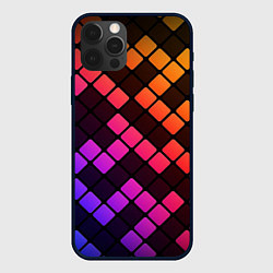 Чехол для iPhone 12 Pro Цветной тетрис, цвет: 3D-черный
