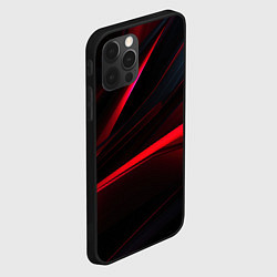 Чехол для iPhone 12 Pro Red lighting black background, цвет: 3D-черный — фото 2