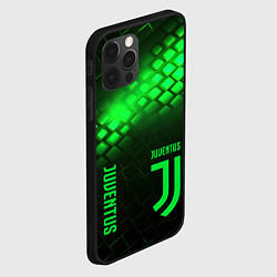 Чехол для iPhone 12 Pro Juventus green logo neon, цвет: 3D-черный — фото 2