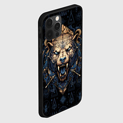 Чехол для iPhone 12 Pro Медведь викингов, цвет: 3D-черный — фото 2