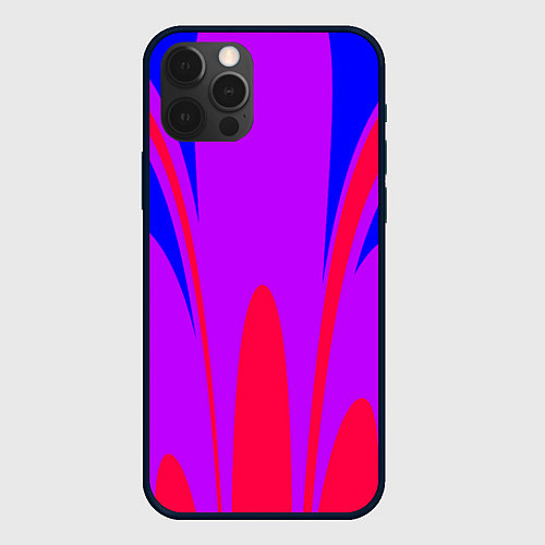 Чехол iPhone 12 Pro Яркий цветной мотив / 3D-Черный – фото 1