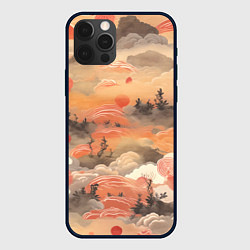 Чехол для iPhone 12 Pro Japen pattern, цвет: 3D-черный