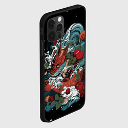 Чехол для iPhone 12 Pro Водный дракон, цвет: 3D-черный — фото 2