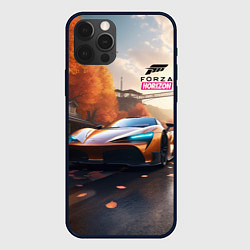 Чехол для iPhone 12 Pro Forza Horison осенний пейзаж, цвет: 3D-черный