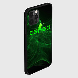 Чехол для iPhone 12 Pro CSGO green lines, цвет: 3D-черный — фото 2