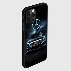 Чехол для iPhone 12 Pro Mercedes Benz black, цвет: 3D-черный — фото 2