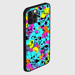 Чехол для iPhone 12 Pro Паттерн из черепов - поп-арт - иллюзия, цвет: 3D-черный — фото 2