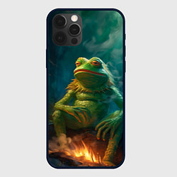 Чехол для iPhone 12 Pro Пепе у костра, цвет: 3D-черный