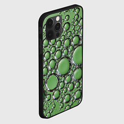Чехол для iPhone 12 Pro Пузыри в зелёной жидкости, цвет: 3D-черный — фото 2