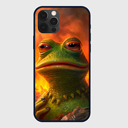 Чехол для iPhone 12 Pro Пепе в огне, цвет: 3D-черный