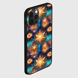 Чехол для iPhone 12 Pro Фантастические звезды узор, цвет: 3D-черный — фото 2