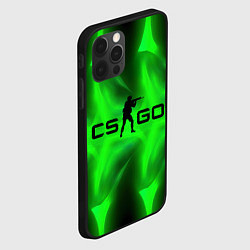 Чехол для iPhone 12 Pro CSGO green logo, цвет: 3D-черный — фото 2