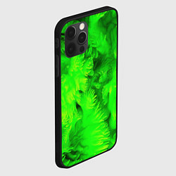 Чехол для iPhone 12 Pro Green abstract texture, цвет: 3D-черный — фото 2