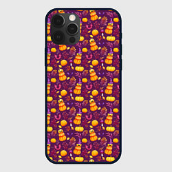 Чехол для iPhone 12 Pro Хэллоуин - узор, цвет: 3D-черный