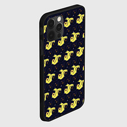 Чехол для iPhone 12 Pro Узор из цыплят, цвет: 3D-черный — фото 2
