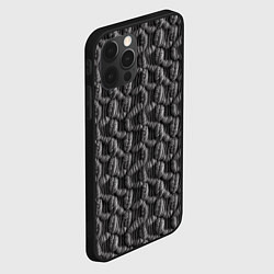 Чехол для iPhone 12 Pro Вязанный стиль текстура, цвет: 3D-черный — фото 2