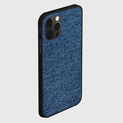 Чехол для iPhone 12 Pro Текстура джинсы, цвет: 3D-черный — фото 2