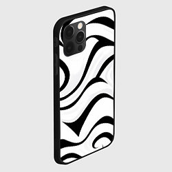 Чехол для iPhone 12 Pro Анималистическая абстракция зебры, цвет: 3D-черный — фото 2