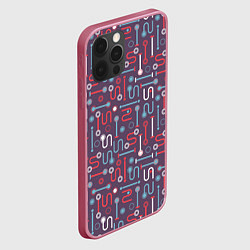 Чехол для iPhone 12 Pro Геометрические детальки, цвет: 3D-малиновый — фото 2