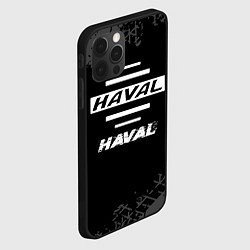 Чехол для iPhone 12 Pro Haval speed на темном фоне со следами шин, цвет: 3D-черный — фото 2