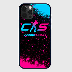 Чехол для iPhone 12 Pro Counter-Strike 2 - neon gradient, цвет: 3D-черный