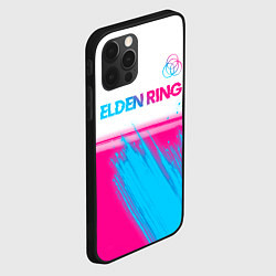 Чехол для iPhone 12 Pro Elden Ring neon gradient style: символ сверху, цвет: 3D-черный — фото 2