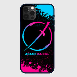 Чехол для iPhone 12 Pro Akame ga Kill - neon gradient, цвет: 3D-черный