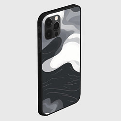 Чехол для iPhone 12 Pro Волны монохрома, цвет: 3D-черный — фото 2