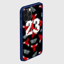 Чехол для iPhone 12 Pro Basketball jordan logo, цвет: 3D-тёмно-синий — фото 2