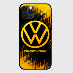 Чехол для iPhone 12 Pro Volkswagen - gold gradient, цвет: 3D-черный