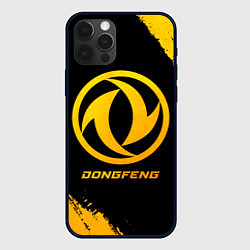 Чехол для iPhone 12 Pro Dongfeng - gold gradient, цвет: 3D-черный