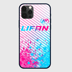 Чехол iPhone 12 Pro Lifan neon gradient style: символ сверху